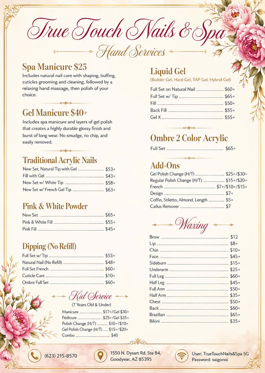 True Touch Nail & Spa III | Nail salon in Goodyear, AZ 85395